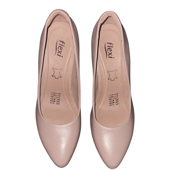 Flexi Comfort Block Heel Pumps Women's Parisa Natural Flesh Tone Size 9.5M - Picture 1 of 5